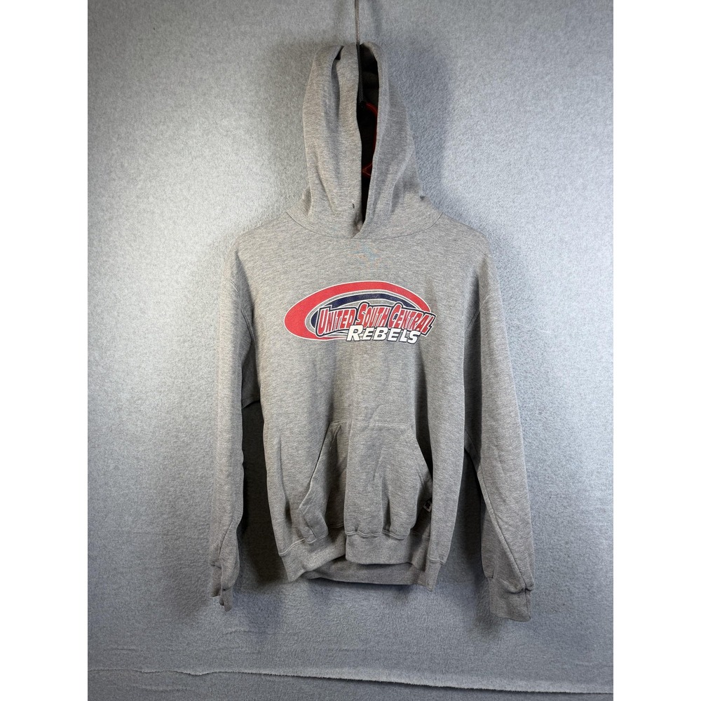 Russell Athletic Hoodie Mens Small Gray Pullover United South Central Rebels
